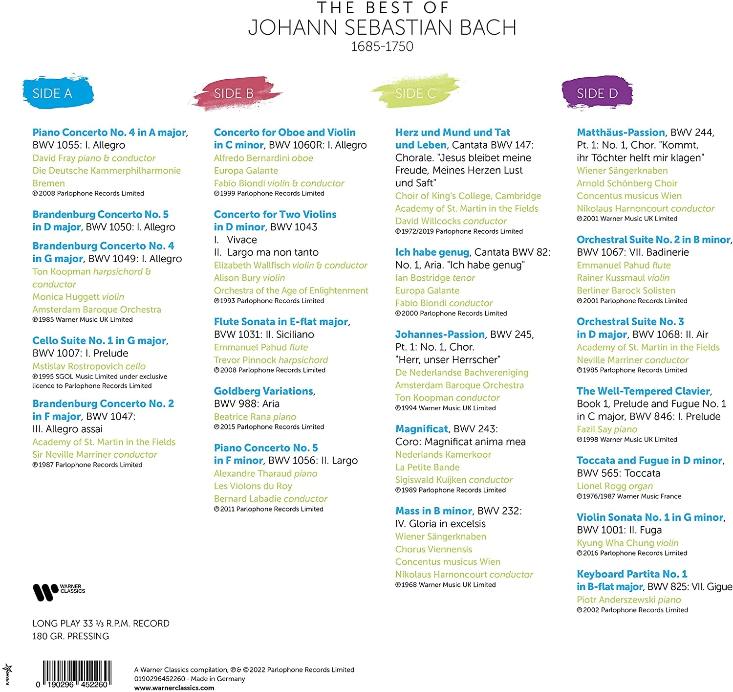 Best of Bach [VINYL]