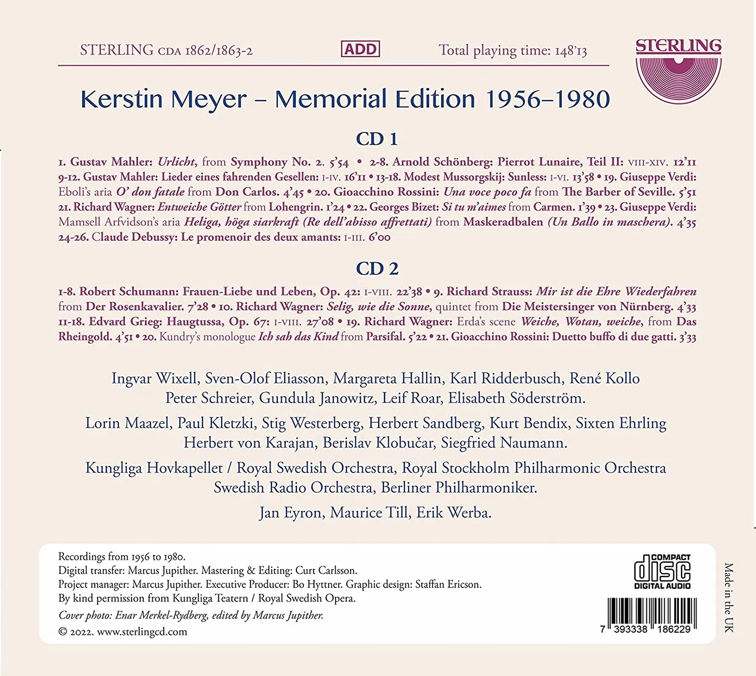 Kerstin Meyer: Memorial Edition 1956-1980 [Audio CD]