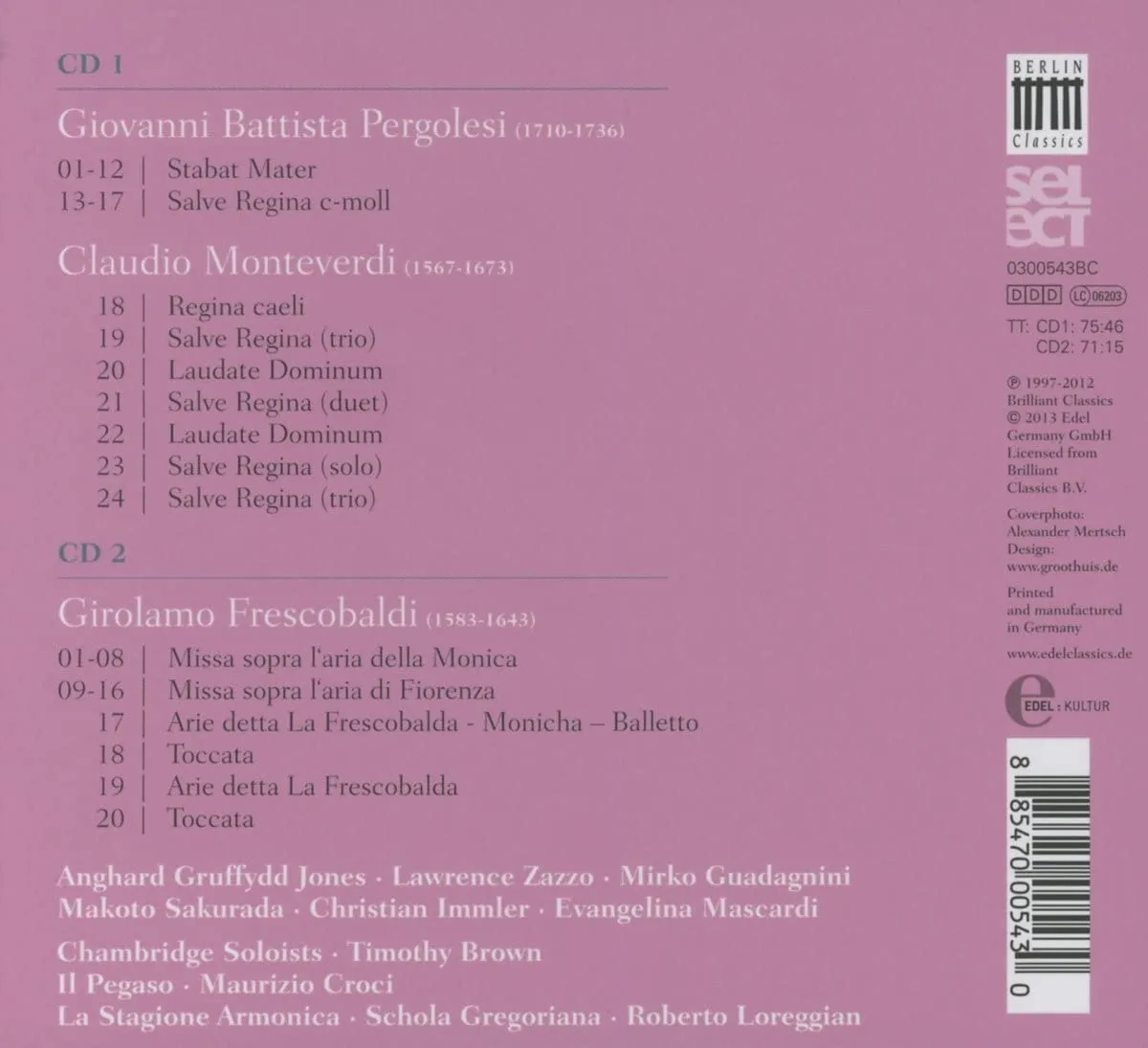 Pergolesi: Stabat Mater - Sacred baroque music [Audio CD]