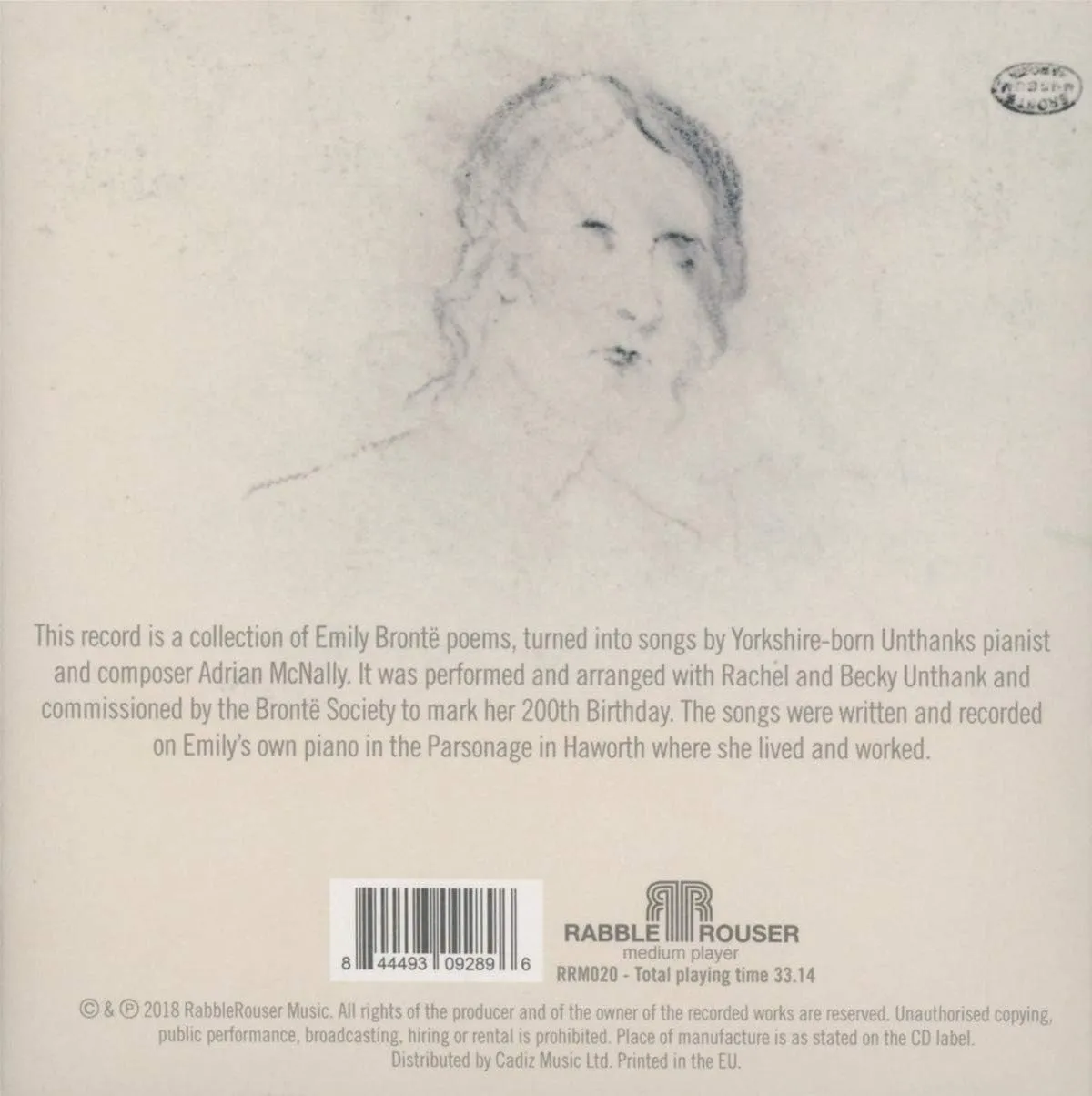 Rachel & Becky Unthank - Lines - Part Three: Emily Bronté [Audio CD] (RRM020)