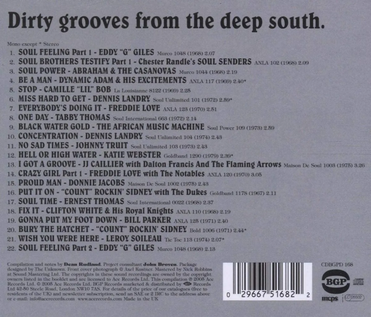 Southern Funkin': Louisiana Funk and Soul 1967-1975 [Audio CD]
