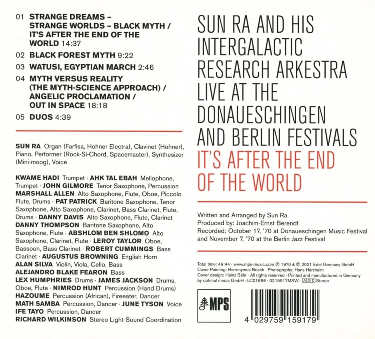 Sun Ra and His Intergalactic Research Arkestra - After The End Of The World [Audio CD]