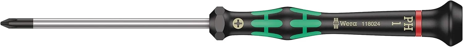 Wera Kraftform 2050 Micro Screwdriver - Phillips Tip PH1 x 80mm (05118024001)